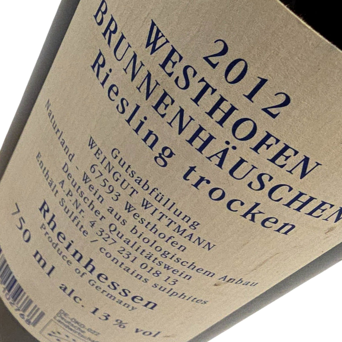Wittmann Brunnenhäuschen Riesling Grosses Gewächs 2012