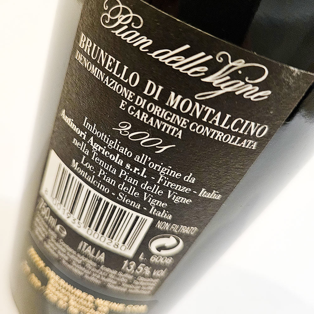 Antinori Brunello di Montalcino Pian della Vigne 2001 - Rotwein - VINOSAS FINE RARITIES