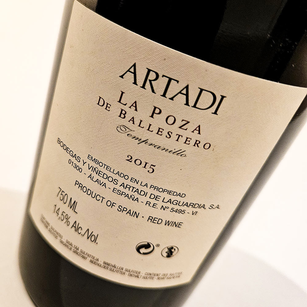 Artadi La Poza de Ballesteros 2015 - Rotwein - VINOSAS FINE RARITIES