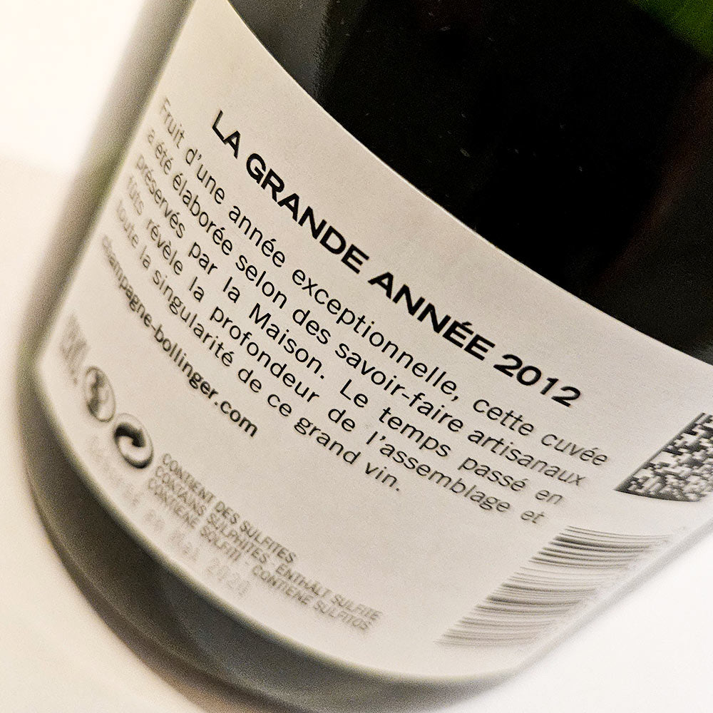 Bollinger La Grande Annee Brut 2012 - Champagner - VINOSAS FINE RARITIES