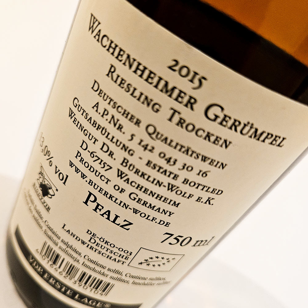 Dr. Bürklin-Wolf Wachenheimer Gerümpel Riesling trocken 2015 - Weisswein - VINOSAS FINE RARITIES