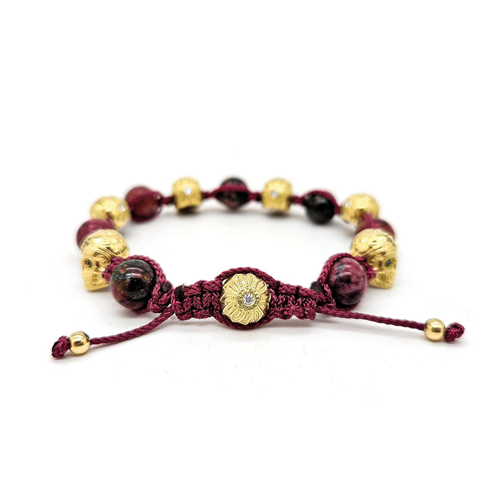 BRACELET UNISEX RHODONIT -  - VINOSAS FINE RARITIES