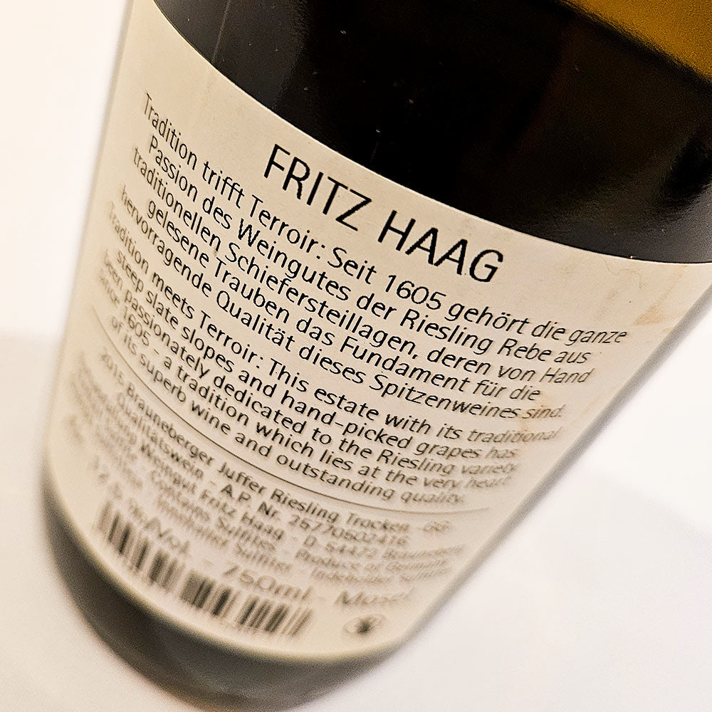 Fritz Haag Brauneberger Juffer Riesling Grosses Gewächs 2015 - Weisswein - VINOSAS FINE RARITIES