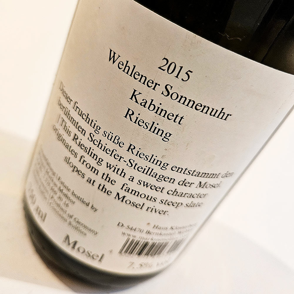 Markus Molitor Wehlener Sonnenuhr Riesling Kabinett Goldkapsel 2015 - Weisswein - VINOSAS FINE RARITIES