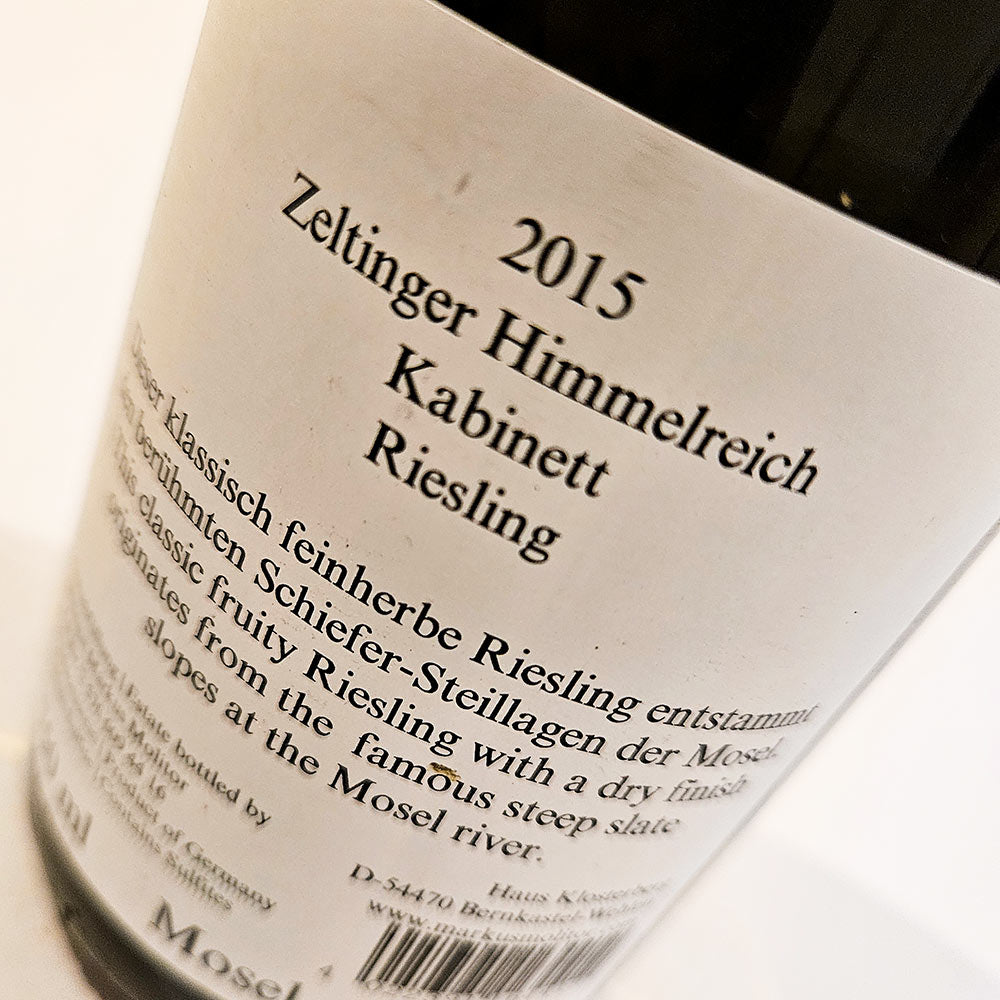 Markus Molitor Zeltinger Himmelreich Riesling Kabinett 2015 - Weisswein - VINOSAS FINE RARITIES