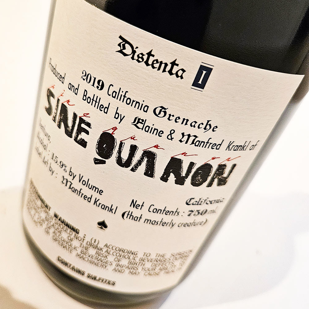 Sine Qua Non Distenta I Grenache 2019 - Rotwein - VINOSAS FINE RARITIES