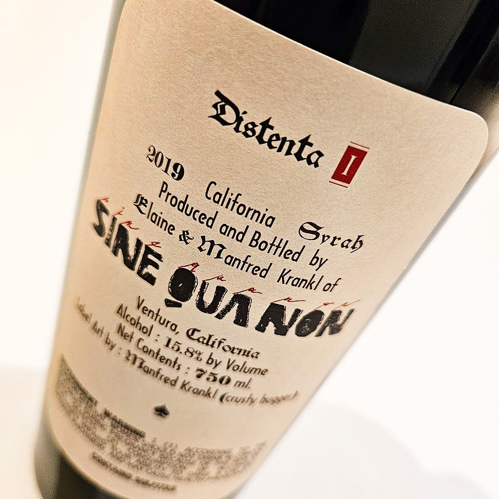 Sine Qua Non Distenta I Syrah 2019 - Rotwein - VINOSAS FINE RARITIES