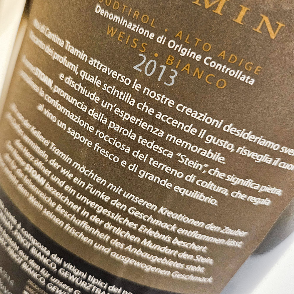 Cantina Tramin Selections STOAN 2013 - 5 Liter - Weisswein - VINOSAS FINE RARITIES