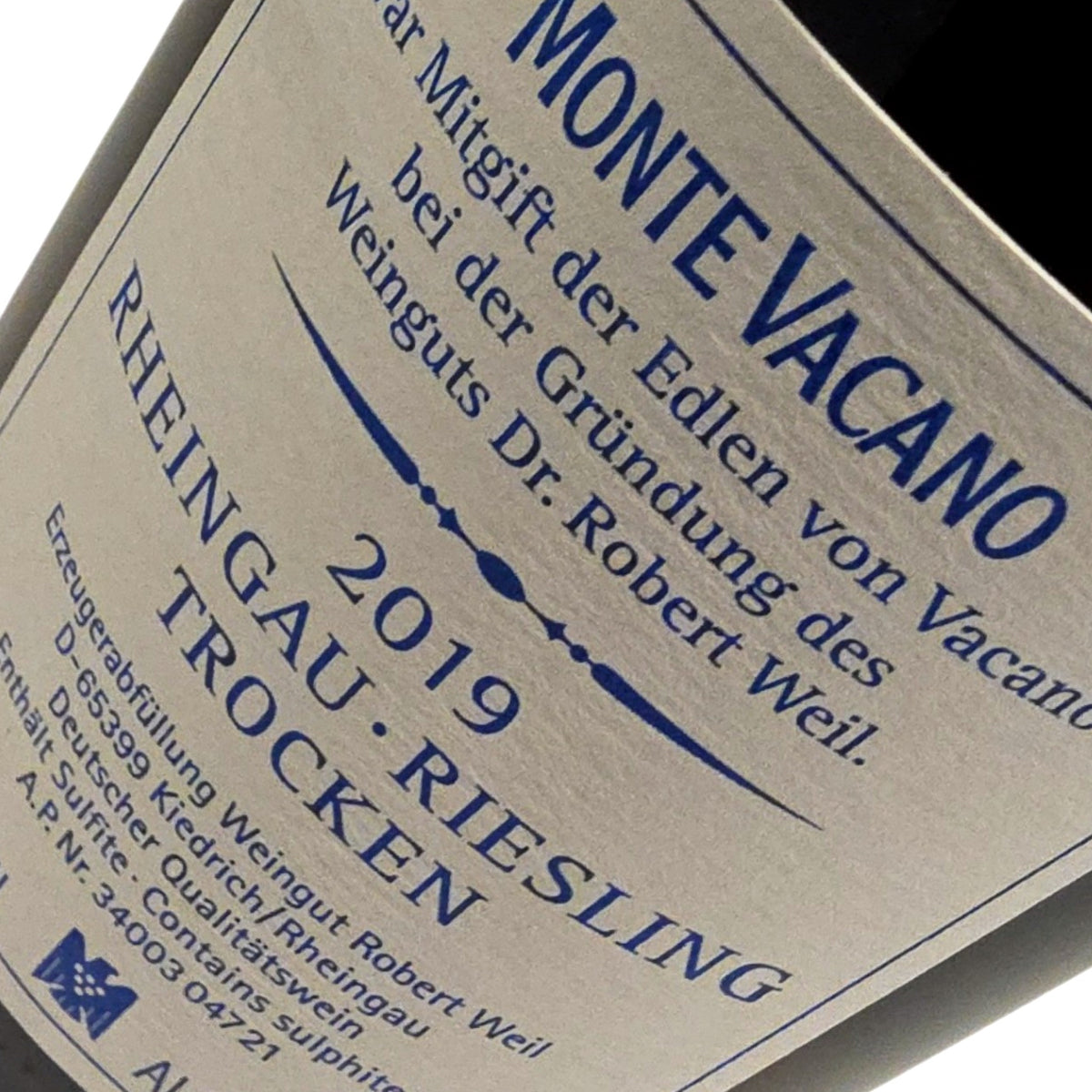 Weingut Robert Weil Monte Vacano Riesling 2019