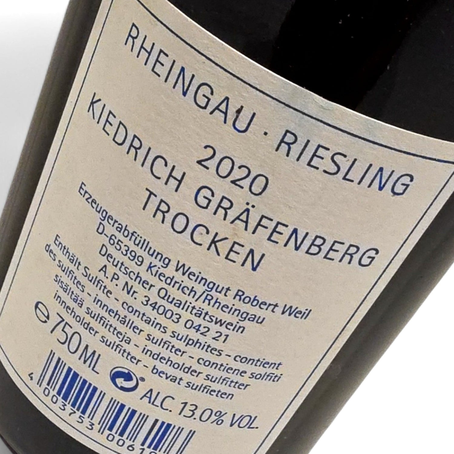 Weingut Robert Weil Gräfenberg Riesling Grosses Gewächs 2020