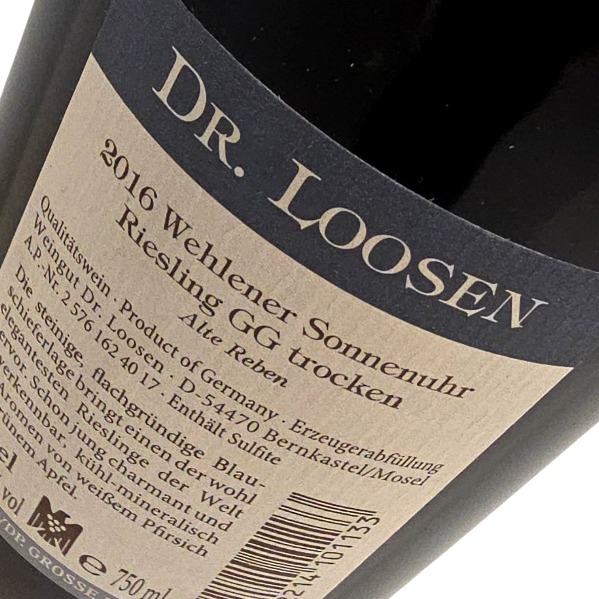 Dr. Loosen Wehlener Sonnenuhr Riesling Alte Reben VDP Grosses Gewächs 2016
