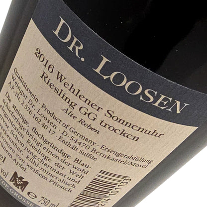 Dr. Loosen Wehlener Sonnenuhr Riesling Alte Reben VDP Grosses Gewächs 2016