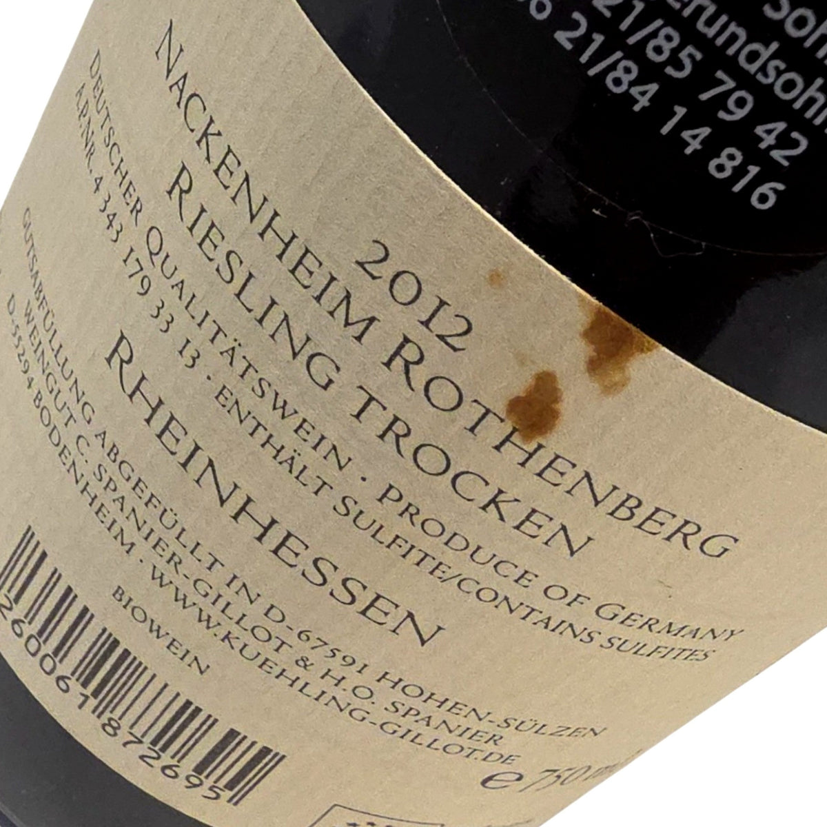Kühling-Gillot Rothenberg Wurzelecht Riesling Grosses Gewächs 2012