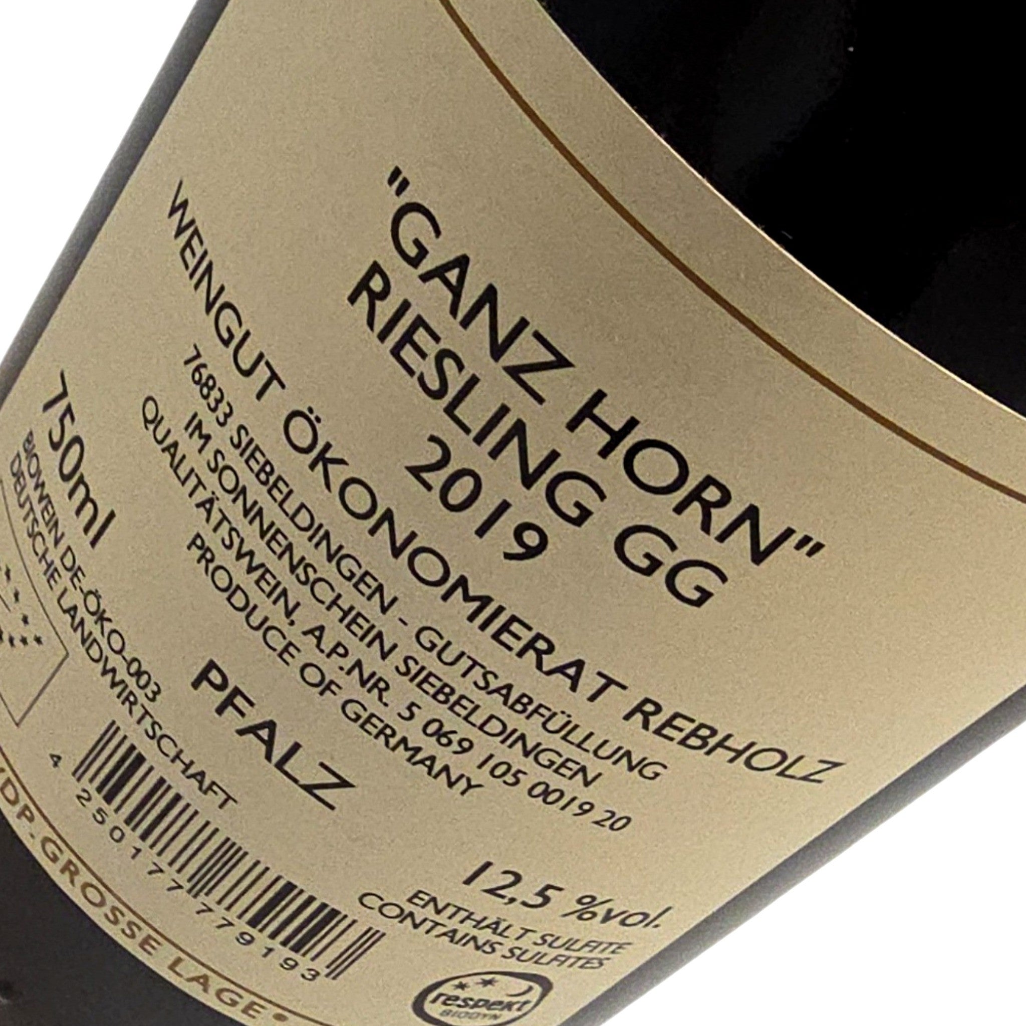 Ökonomierat Rebholz Ganz Horn in the Sunshine Riesling Grosses Gewächs 2019