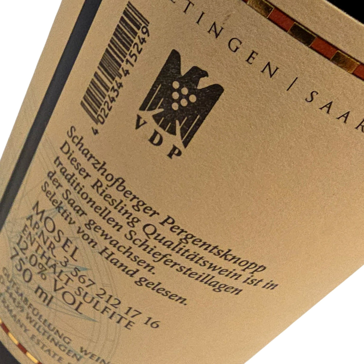Van Volxem Scharzhofberger P Pergentsknopp Grand Cru 2015