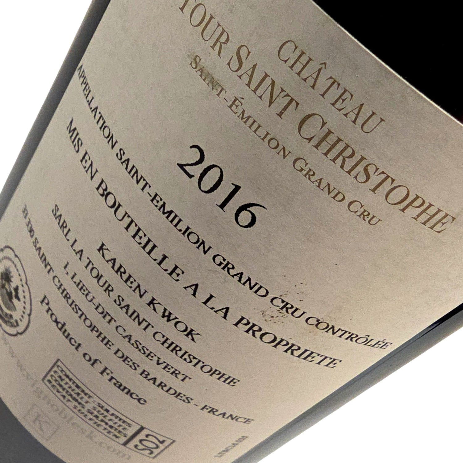 Chateau Tour Saint Christophe Chateau Tour Saint Christophe 2016