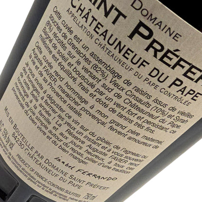 Domaine Saint Prefert Chateauneuf-du-Pape Reserve Auguste Favier 2010