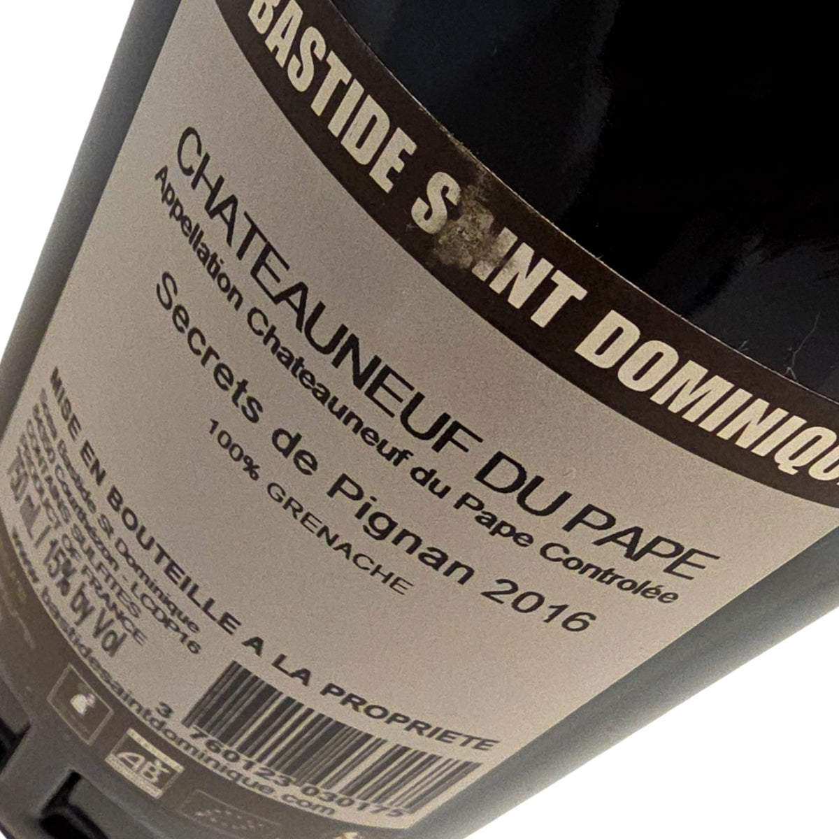 La Bastide Saint Dominique Chateauneuf du Pape Secrets de Pignan 2016