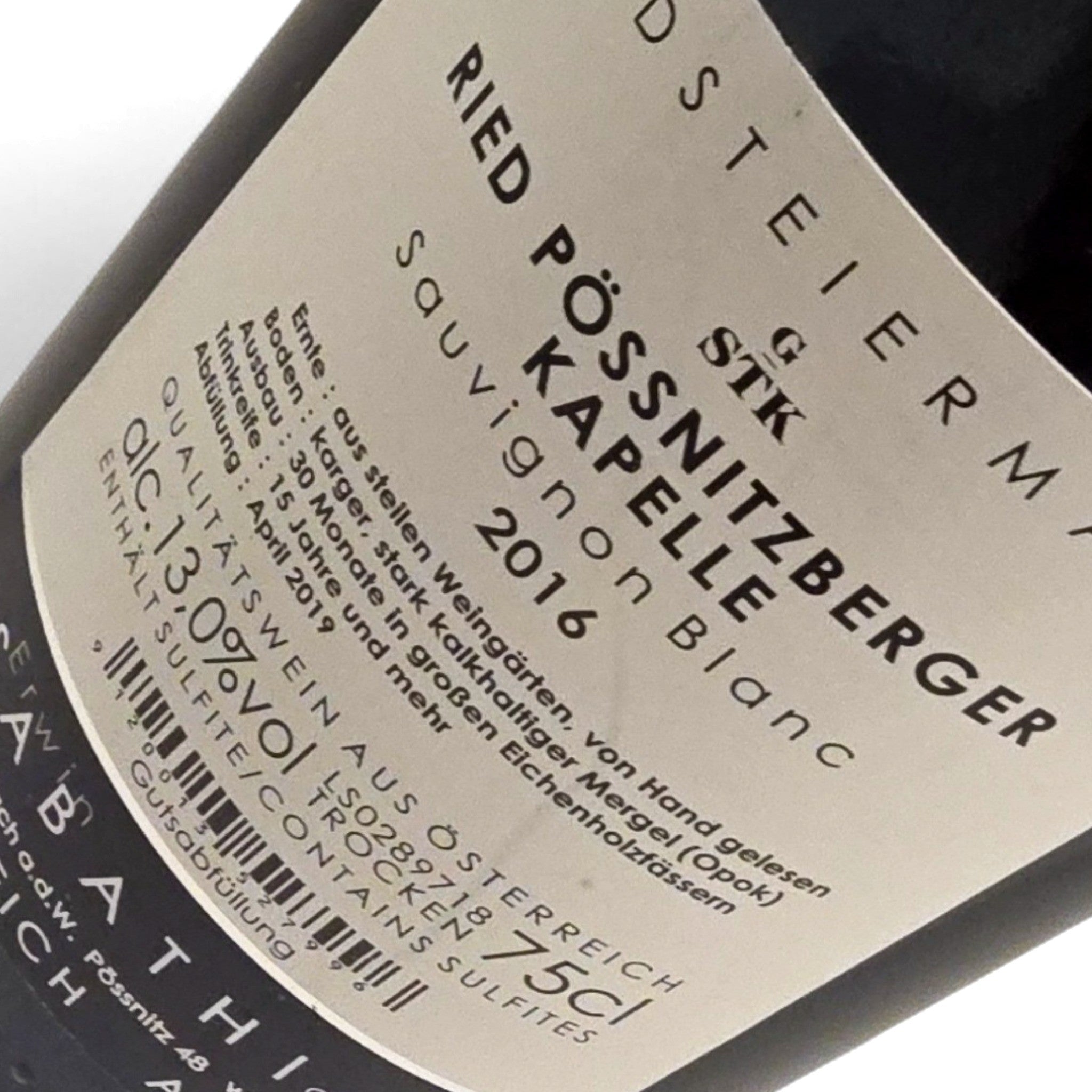 Weingut Erwin Sabathi Ried Pössnitzberg Kapelle Sauvignon Blanc 2016
