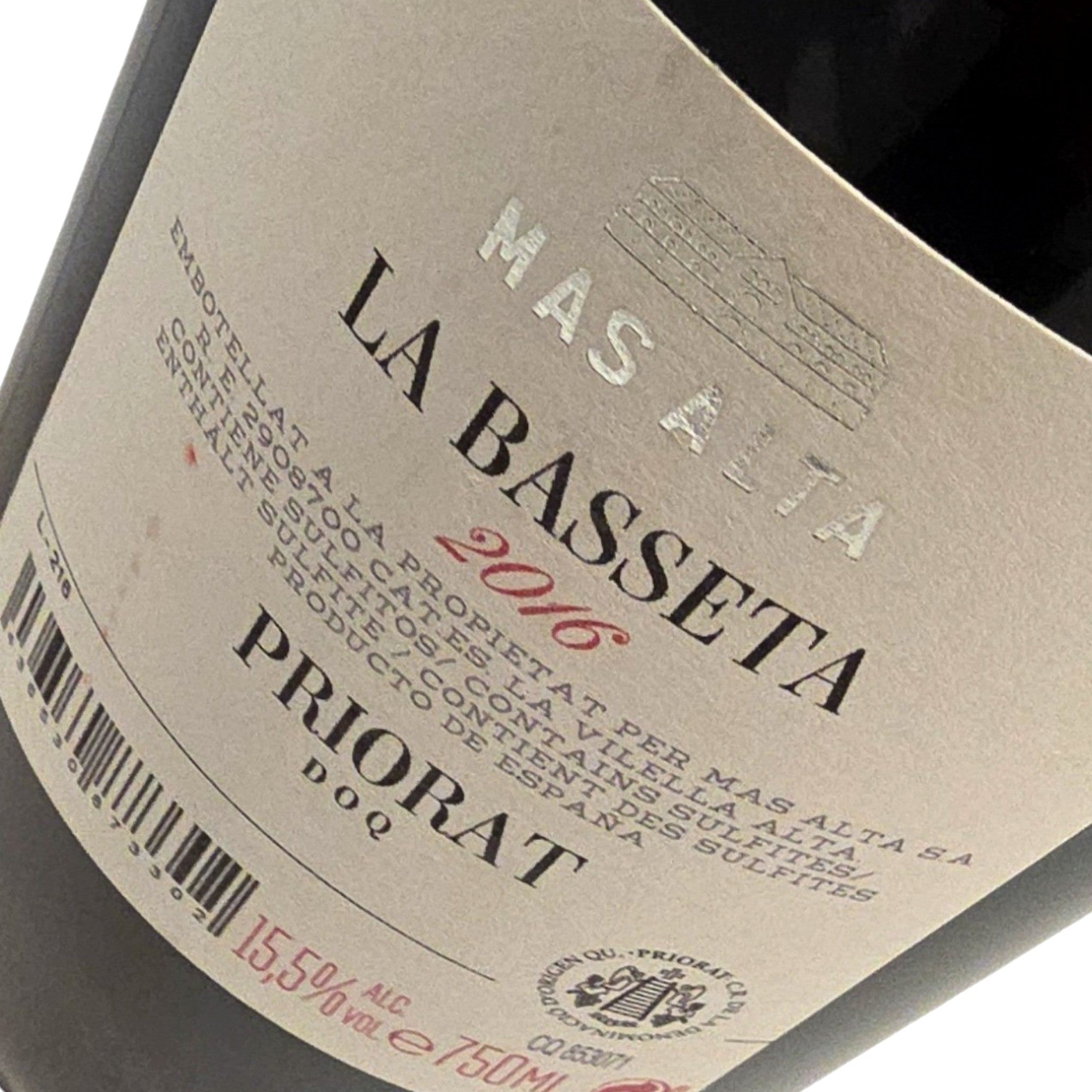 Bodegas Mas Alta La Basseta 2016