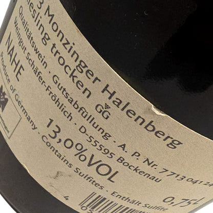Schäfer-Fröhlich Halenberg Riesling Grand Cru 2013