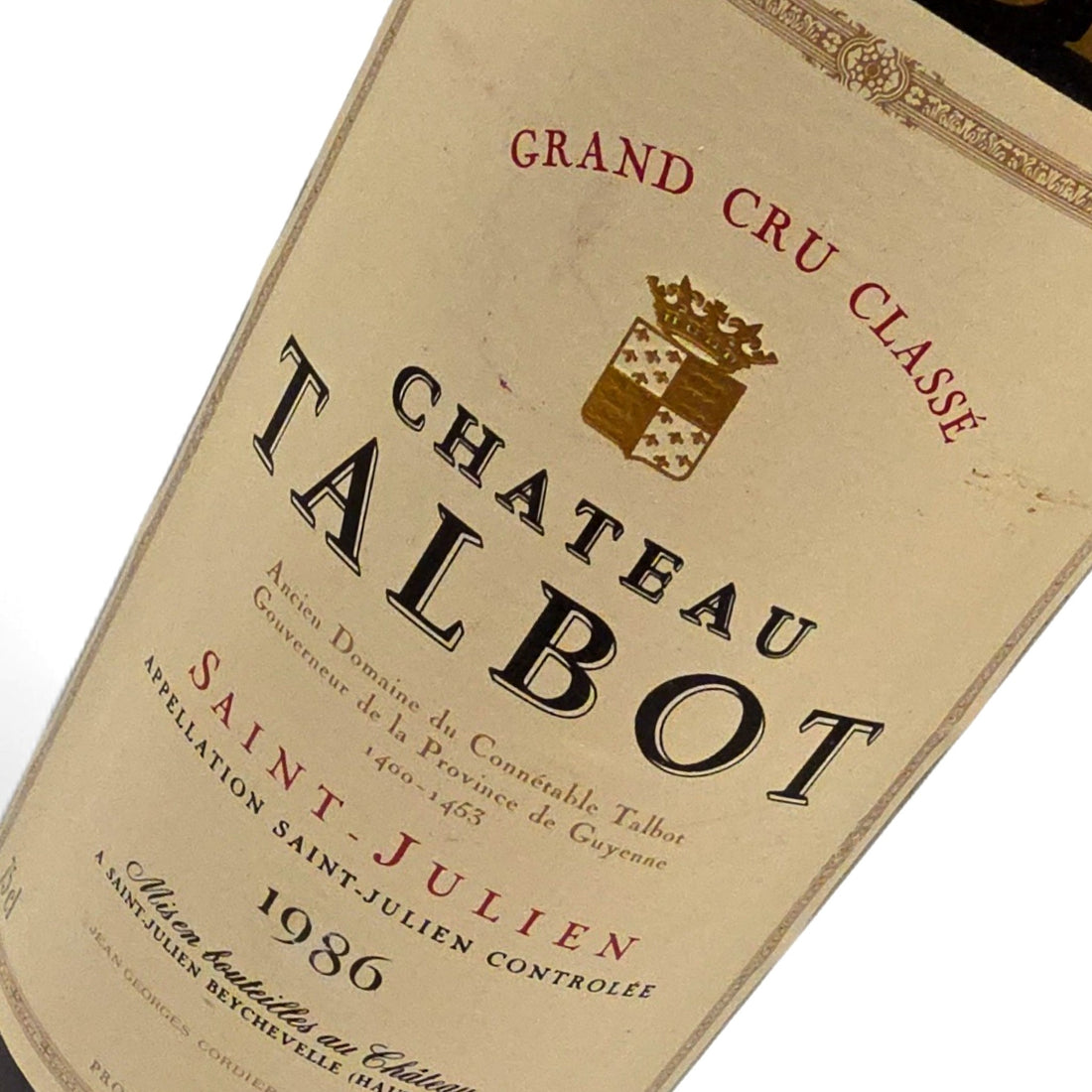 Chateau Talbot Chateau Talbot 1986