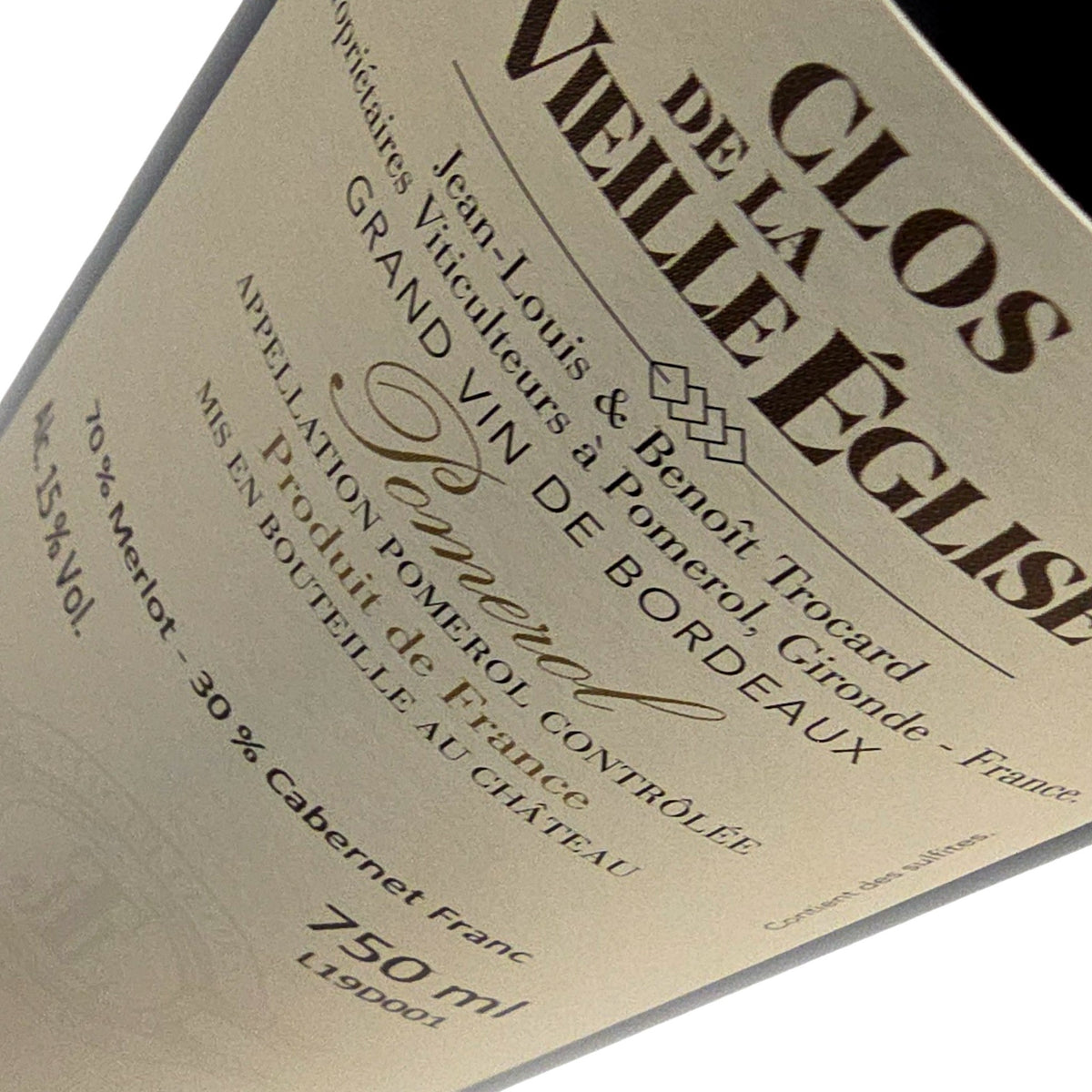 Clos de la Vieille Eglise Clos de la Vieille Eglise Pomerol 2019