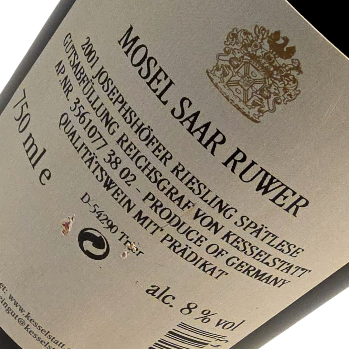 Reichsgraf von Kesselstatt Josephshöfer Riesling Spätlese Monopol 2001