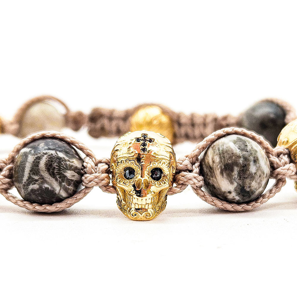 BRACELET UNISEX FOSSIL-KORALLE -  - VINOSAS FINE RARITIES