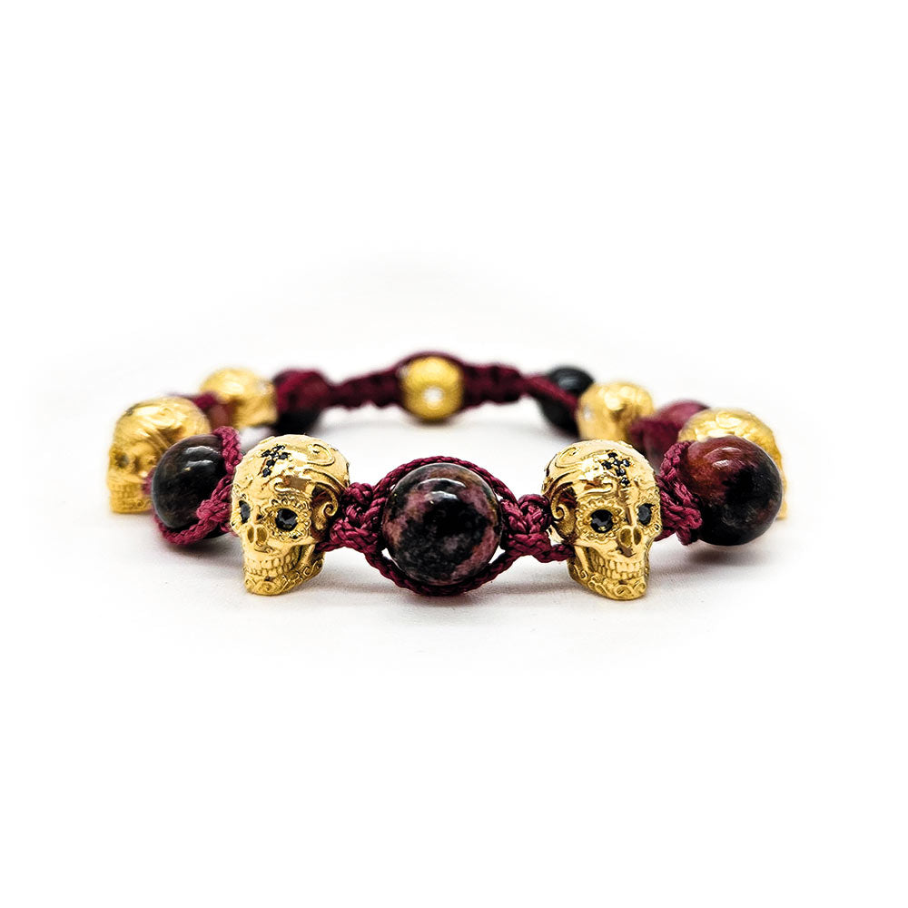 BRACELET UNISEX RHODONIT -  - VINOSAS FINE RARITIES