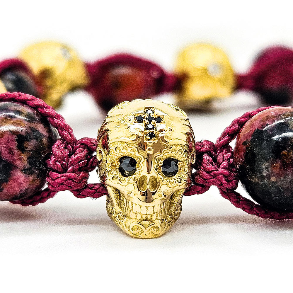 BRACELET UNISEX RHODONIT -  - VINOSAS FINE RARITIES