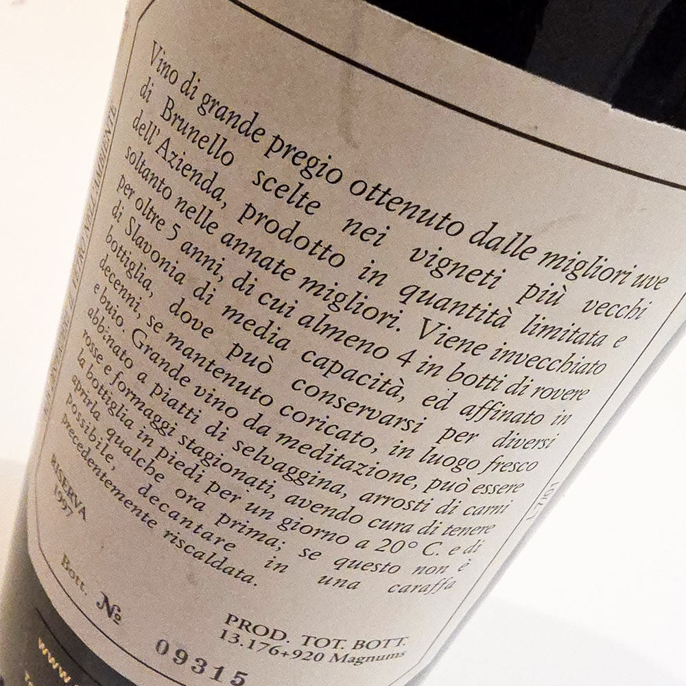 Capanna Brunello di Montalcino Riserva 1997