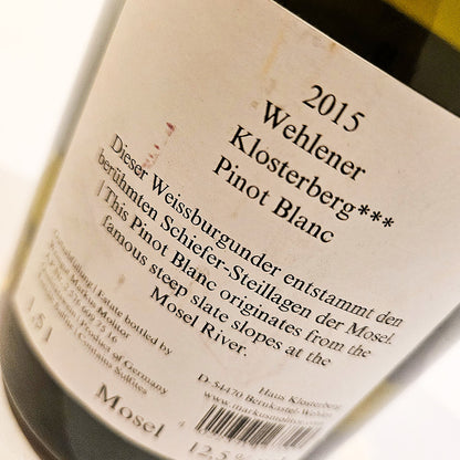 Markus Molitor Wehlener Klosterberg Pinot Blanc *** 2015 [Magnum]
