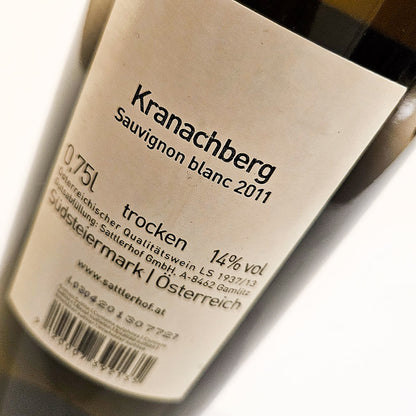 Sattlerhof Winery Gamlitz Kranachberg Sauvignon Blanc Grand Cru 2011