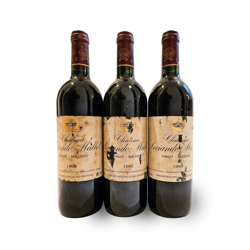 Chateau Sociando-Mallet 1995 - 3 Flaschen - Rotwein - VINOSAS FINE RARITIES